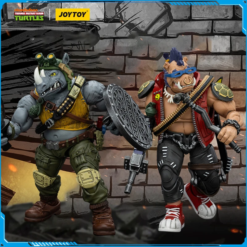 Joytoy ninja korytnačky anime figúrka tmnt beebop rocksteady akčná figúrka teenage mutant ninja korytnačky hračky dekorácie k narodeninám darček k narodeninám