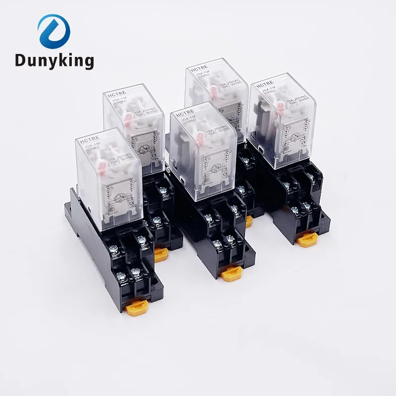 JQX-13F HH62P Vysoko výkonné relé Coil Všeobecný spínač mikro elektromagnetického relé s MICROMAGNETICKÝMI RELE S SOCKET BASE AC110V220V DC12V24V5A