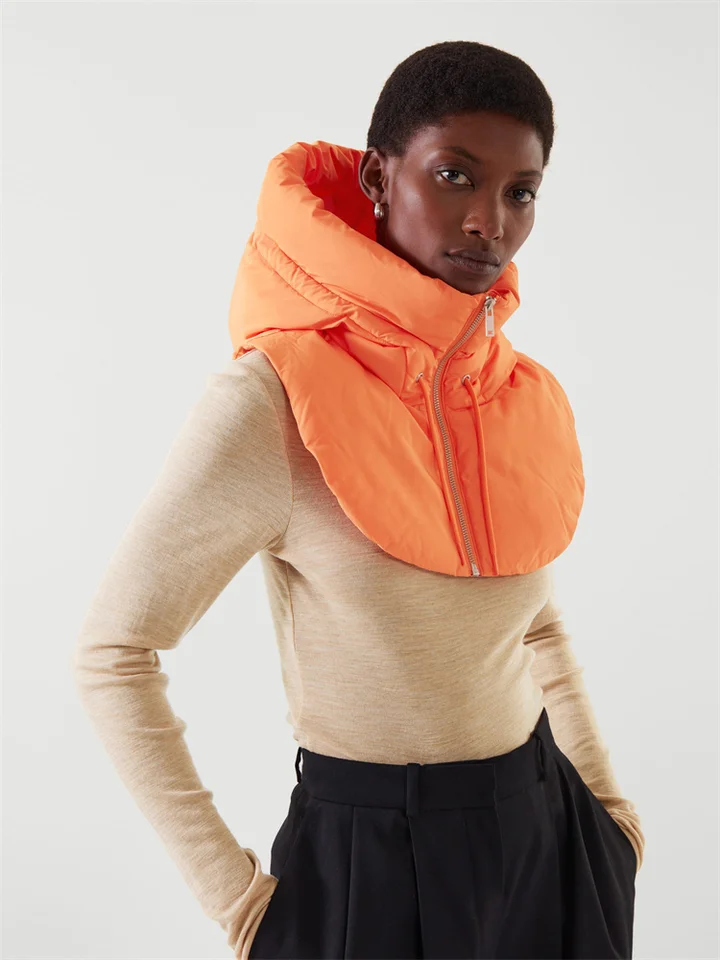Jrry Casual Women Vest Zippers s kapucňou kabáty bez rukávov o krk High Street Outdoor Krátke kapucňa vesty