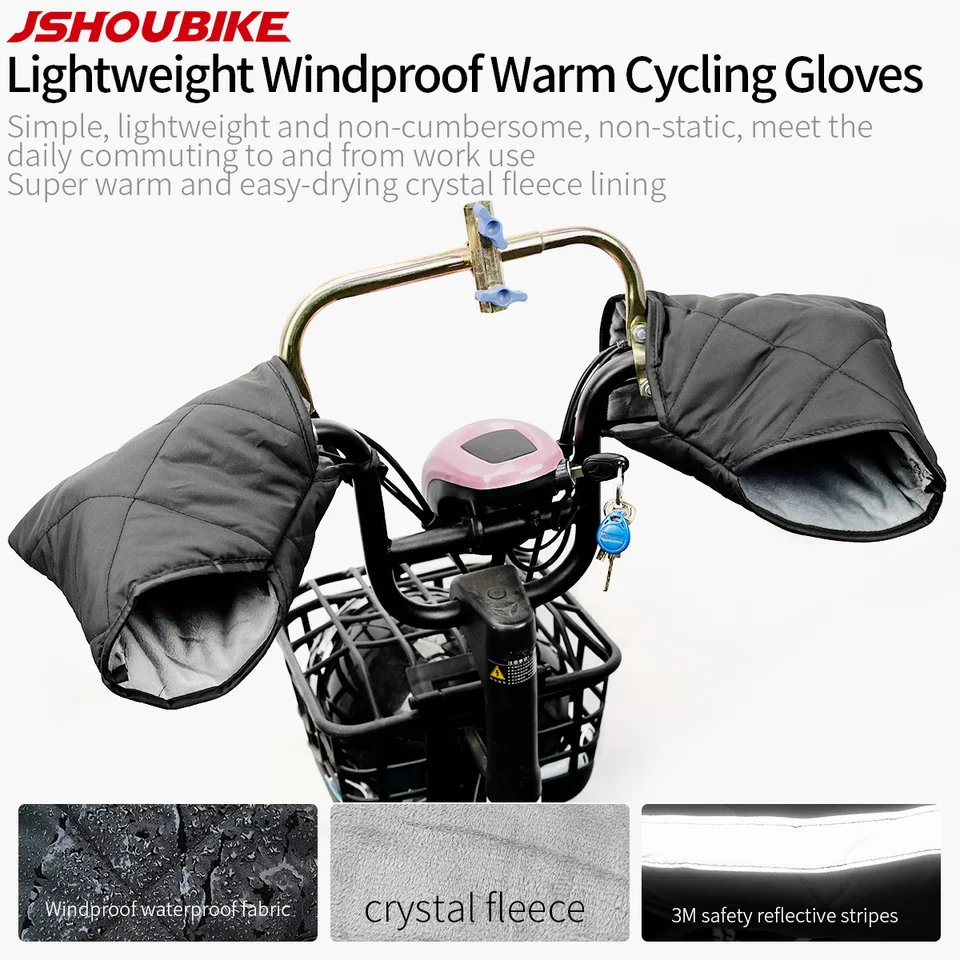 Jshoubike zimné cyklistické rukavice pre bicykle Elektrické vozidlá Rovkoväť na ochranné rukavice Rukavice Vodotesné rukavice Riding Riding Rider