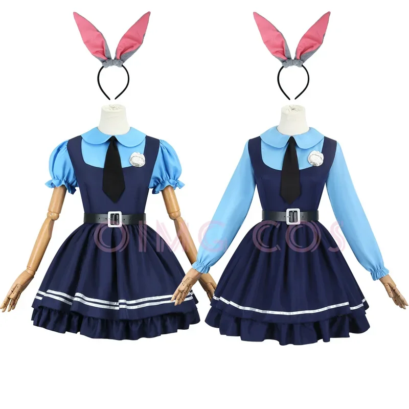 Judy Hopps Cosplay kostým Zootopia Karneval Uniforma parochne anime halloween kostýmy ženy