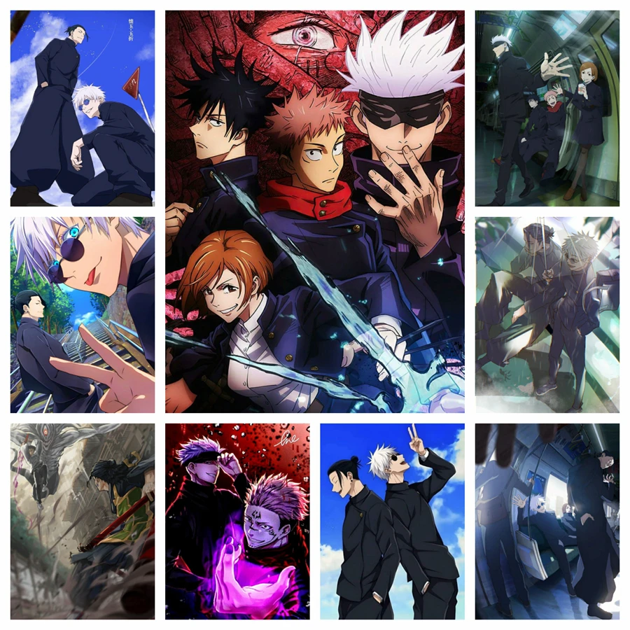 Jujutsu kaisen gojo sacaru getō Diamond maľba maľba Japonsko Anime mozaika Picture Cross Stitch Cartoon Decor Darček