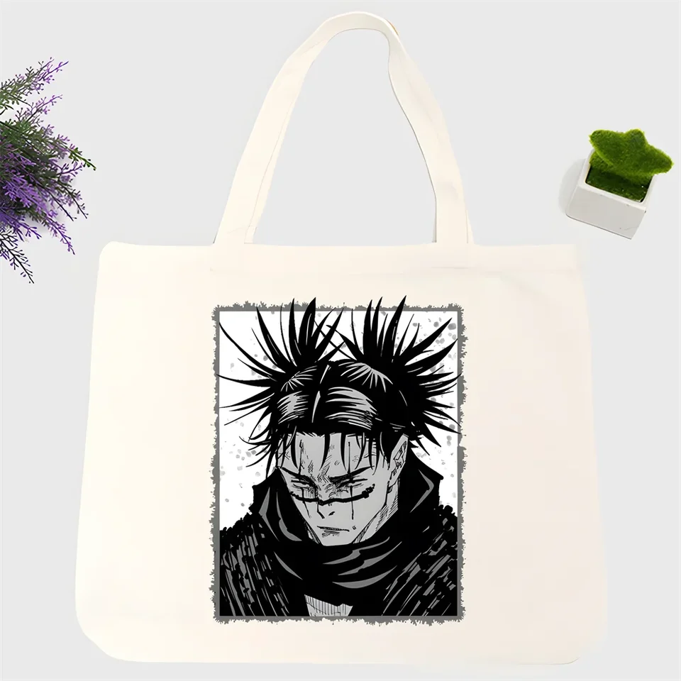jujutsu kaisen jjk choso grafická karikatúra tlačené plátno ramenné tašky Žena harajuku veľkokapacitný ekologický nakupujúci environmentálne