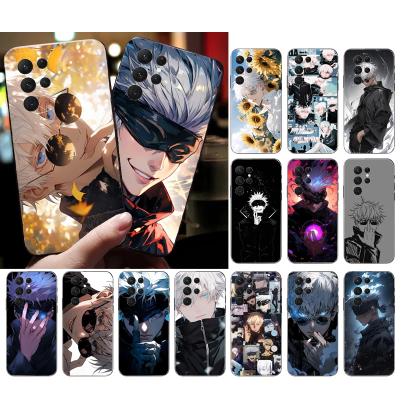 JUJUTSU Kaisen Satoru gojo telefónny prípad pre Samsung S24 S23 S22 S21 S20 Ultra S20 S22 S21 S10E S20 Fe S24 Plus plus