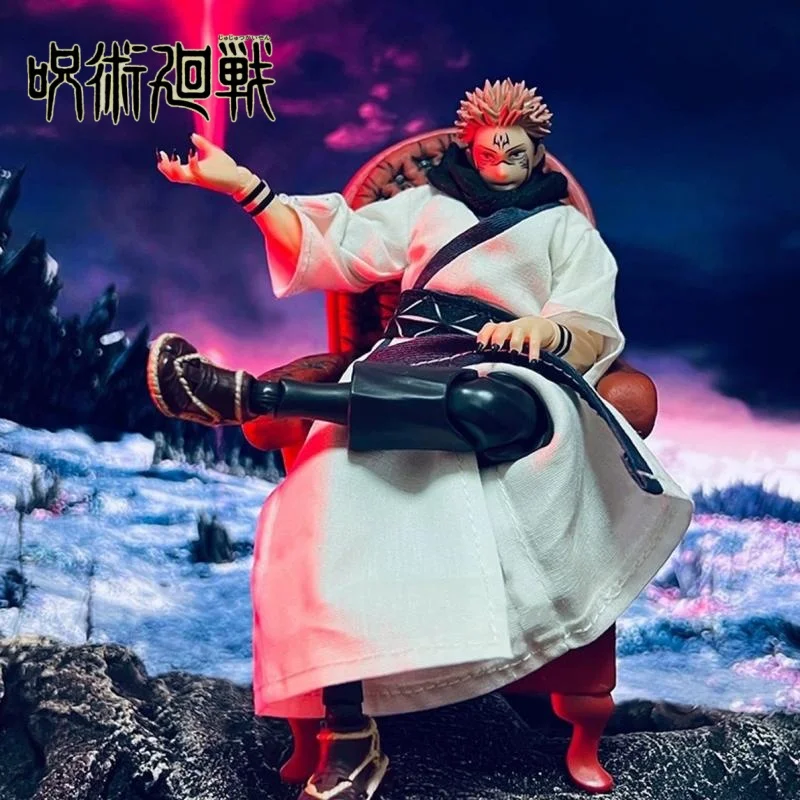 JUJUTSU Kaisen SHF Series Anime Ryomen Sukuna Ručne vyrábané oblečenie Kliatskeho kráľa Kimono vhodné pre 1/12 hnuteľné humanoid