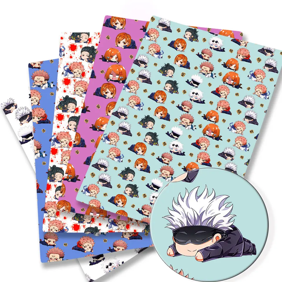 JUJUTSU Kaisen tkanina Cartoon DIY 140x50cm Polyester Cotton Fabrichandmade šijacia patchworka tlačená látka Anime tkanina Anime tkanina