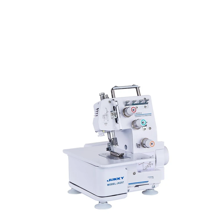 Jukky 257 CoverStitch Šijací stroj kov kov Overlocker šijací stroj Factory Veľkoobchod Twin Needl pre domáce použitie látka