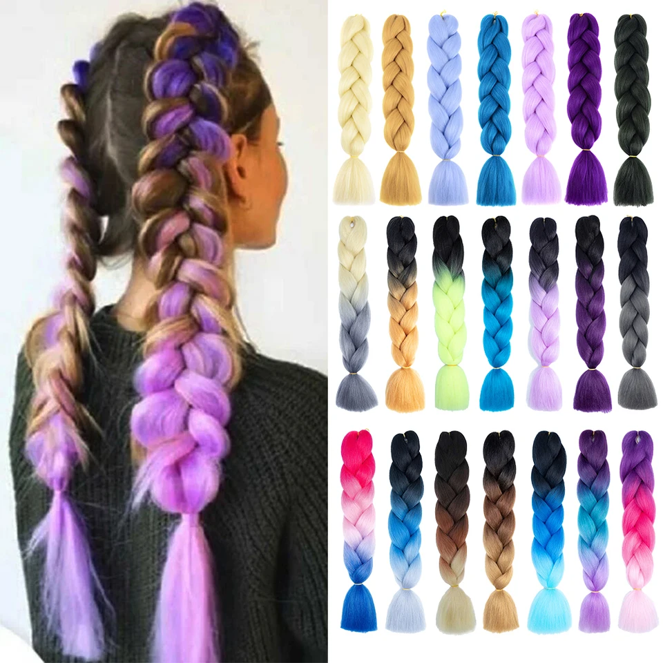 Jumbo Braiding Hair Premium Syntetické predtiahnuté krabičky 24 