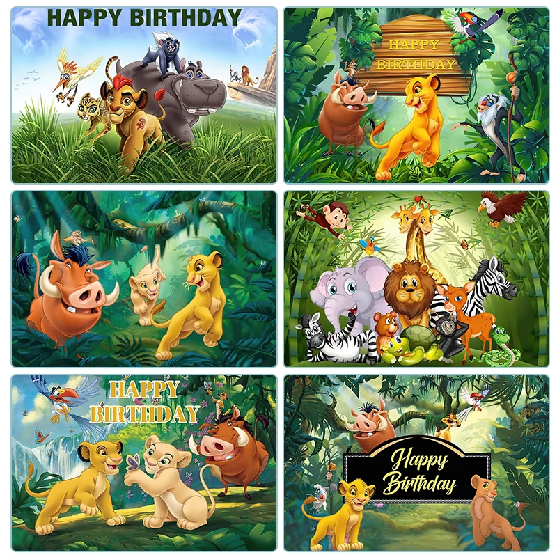 Jungle Safari Pozadie lev kráľ King Simba Boy Kardij narodeninové párty dekorácia dekorácia bábätká darček na fotografovanie Photography repers
