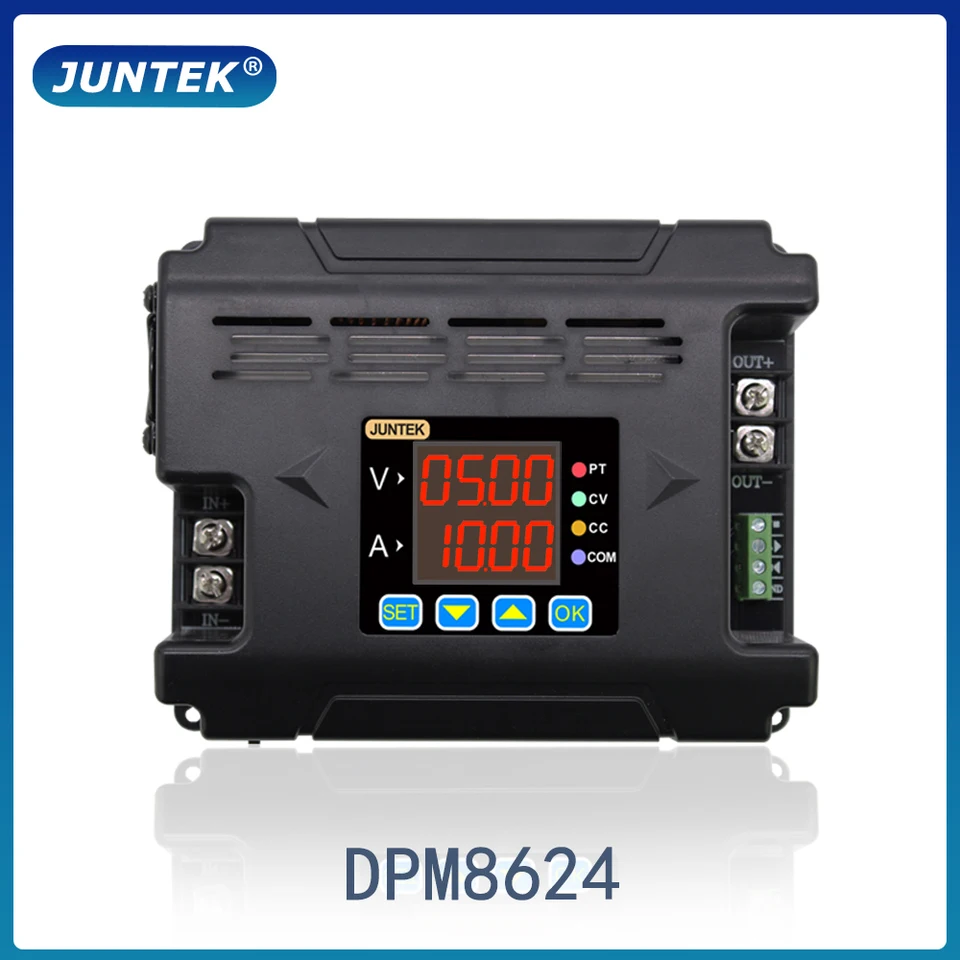 Juntek DPM8624 60V24A Programovateľný DC DC Digitálny nastaviteľný krok nadol napätie napájací napájací konvertor 485 Komunikácia