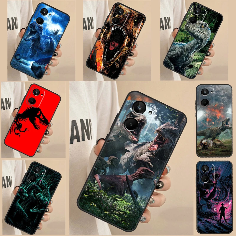 Jurassic Dinosaur World Case pre Realme 11 9 10 Pro Plus GT NEO 5 3 2 T C11 C15 C25S C21Y C30 C31 C33 C35 C53 C55