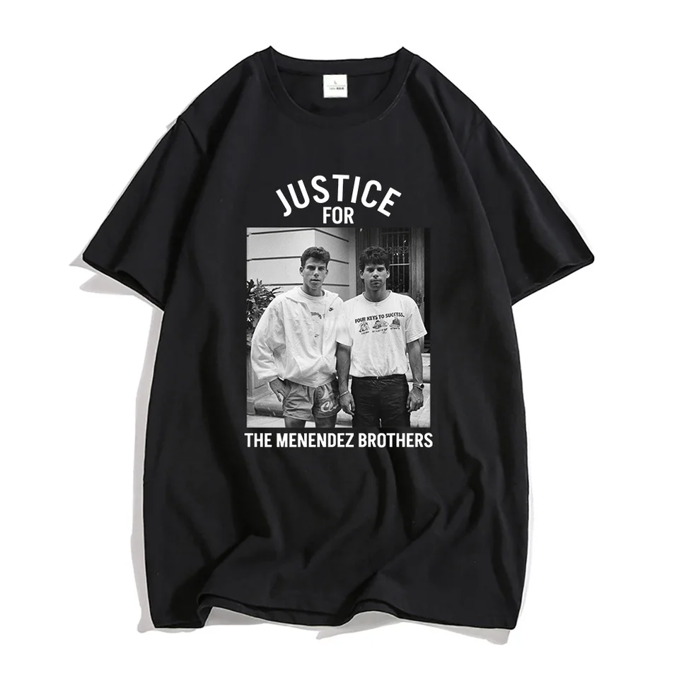 Justice for the Menendez Brothers Tričko 2024 Nový film Grafické tričko s krátkym rukávom Summer bavlnené tričko okrúhly krk mužské tričko