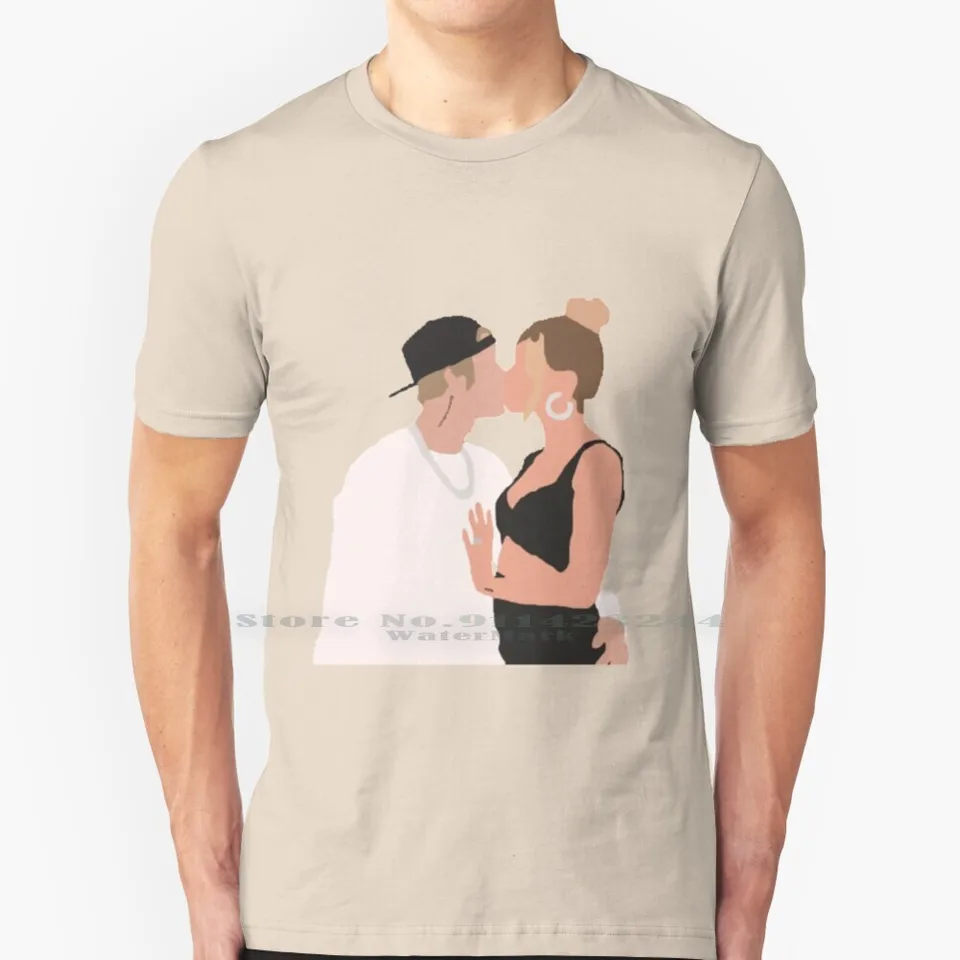 Justin a Hailey Bieber 100% bavlnené tričko Hailey Bieber Hailey Baldwin Niekto