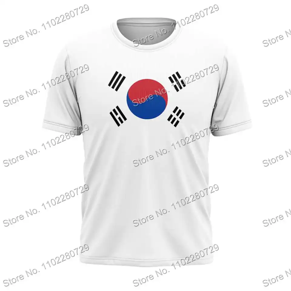 Južná Kórea Flag Jersey Custom názov T tričko Men Outdoor Tirls Futbalové fanúšikov