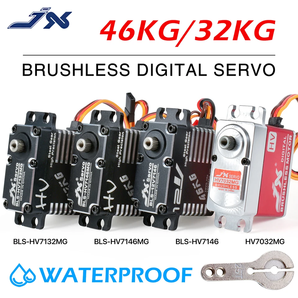 JX RC Servo Waterproof Servo 46 kg 32 kg Metal Gear HV Brushless Digital Servo pre RC Car Boat Robot