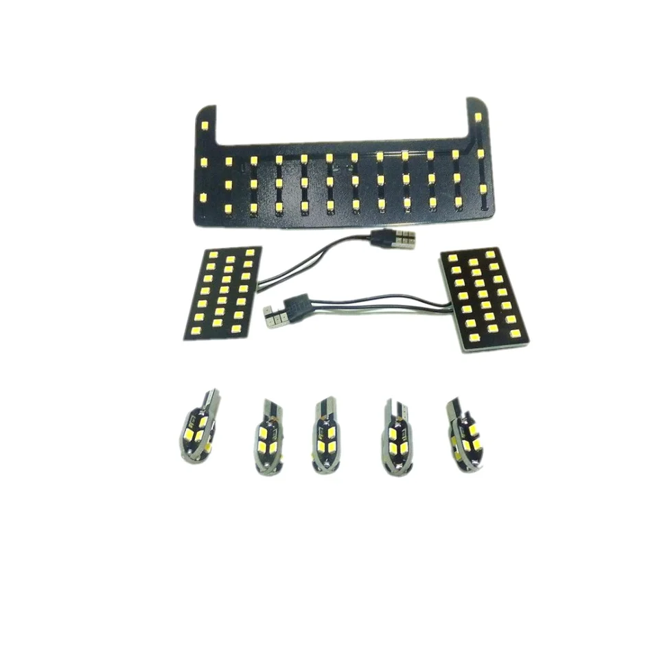 Júl King Car LED LIDS LIGHTS PASE PRE TOYOTA PRIUS 50# bez sunroofovej verzie, 2835SMD 6000K interiér DOME MAP LIGHT, 8ks/set