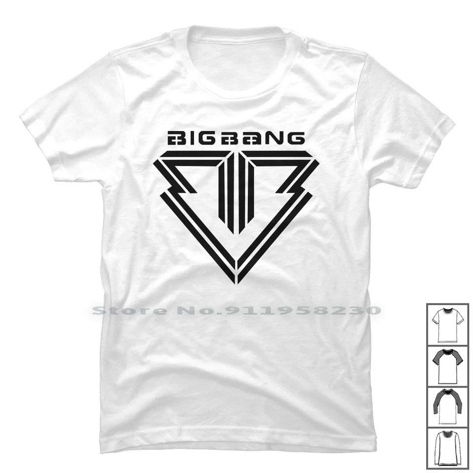 K Pop T tričko 100% bavlnená symbol Kórejská KPOP Bang Band VIP Pop Big Ban Op BA Symbol