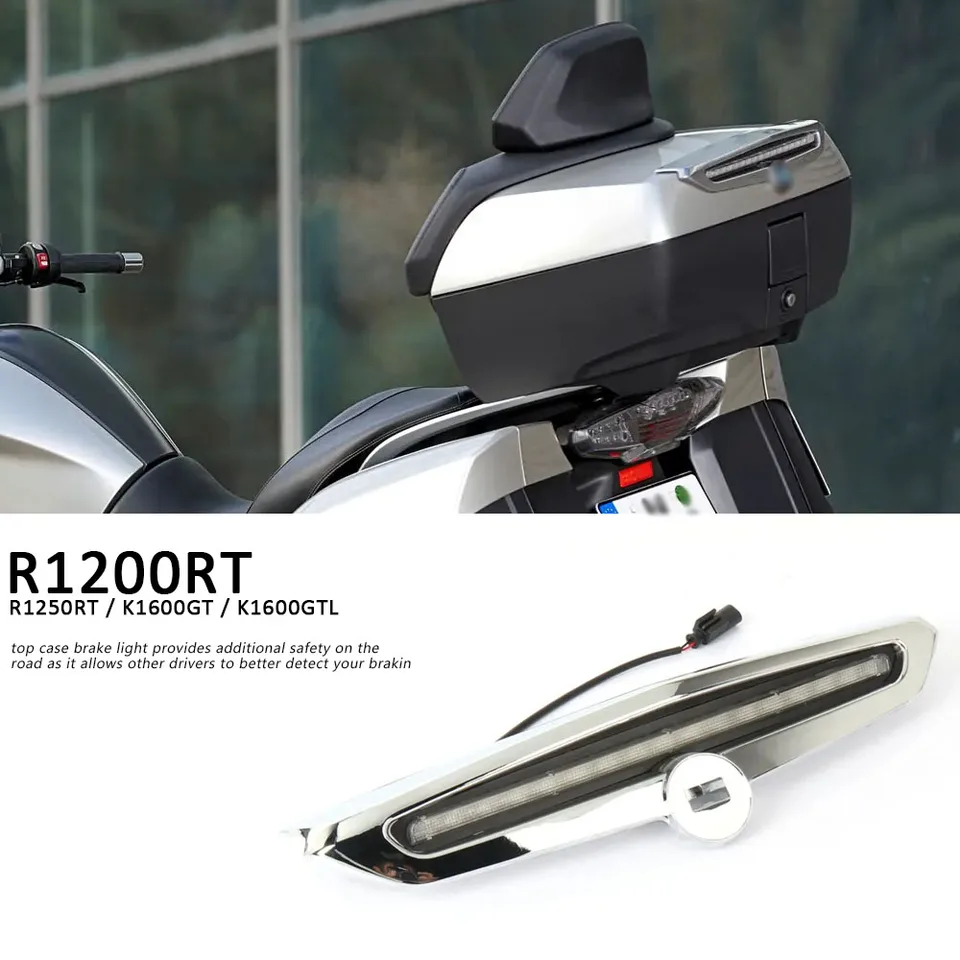 K1600GT K1600GTL Exkluzívne motocyklové príslušenstvo LED brzdové svetlo vrchný kryt 49 l Čierny chróm pre BMW R1200RT R1250RT