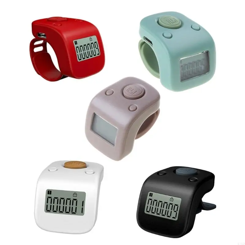 K1KD Mini Digital LCD Elektronický prsteň ruky s obvodom 6 -miestnych guľôčok