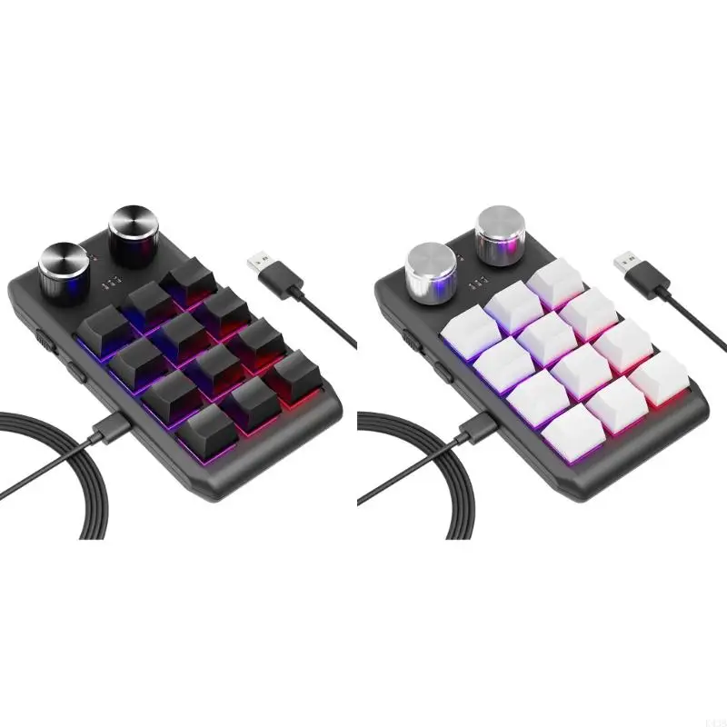 K43B Mini Keypad Gaming Keyboard 12 Programovateľné klávesy Macropad