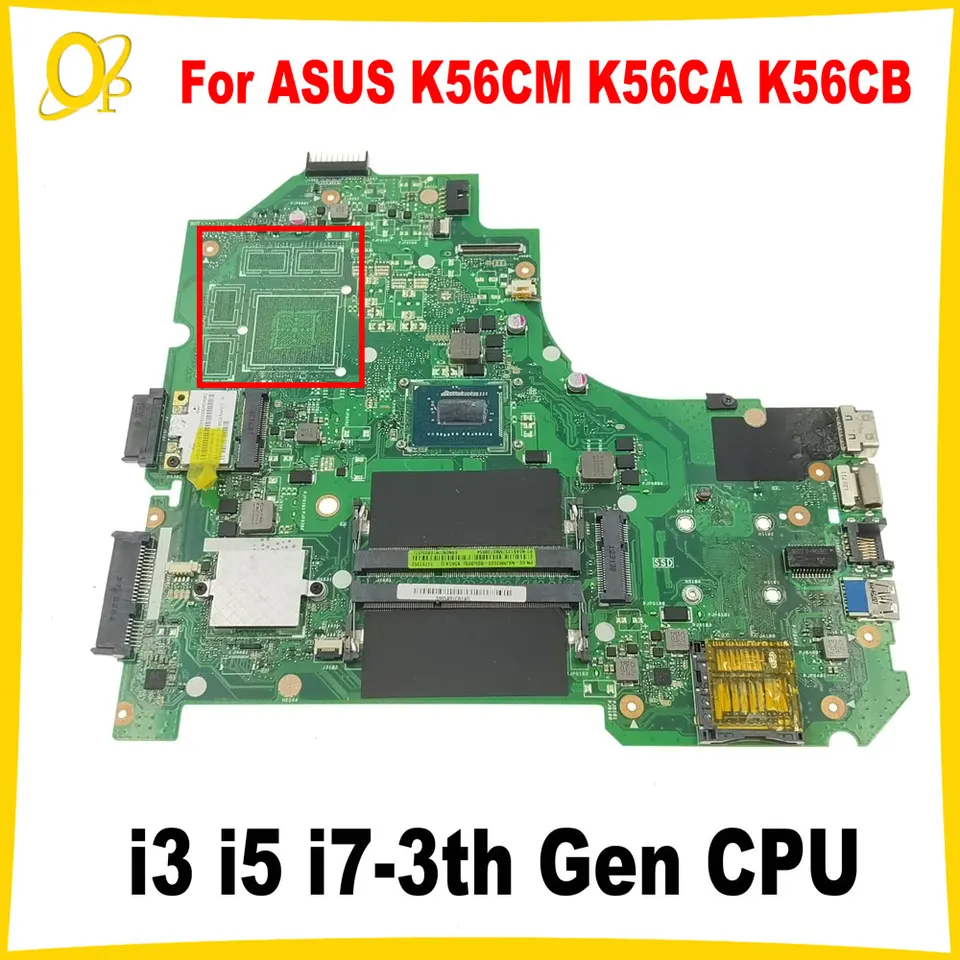 K56cm hlavná doska pre ASUS K56CA K56C K56CB S550C S56C A56C LAPTOP KAZIDA S I3 I5 I7-3. GEN CPU UMA DDR3 Plne testovaná
