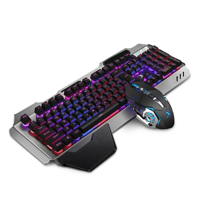 K680 2.4G Nabíjateľná bezdrôtová klávesnica a myš Set RGB podsadne 2400DPI