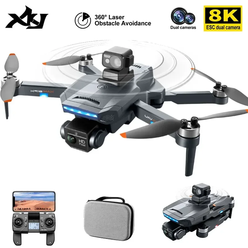 K918 Max 8k 5g WiFi GPS Drone 4K Profesionálny duálny HD fotoaparát bez kefy bez skladacieho štvorkolky RC Vzdialenosť 1200 m darček