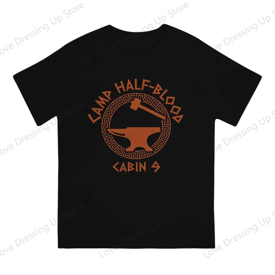 Kabína 9 Camp Half-Blood Pure Cotton Printing Pánske tričko s krátkym rukávom tričká Percy Jackson Sport Tops