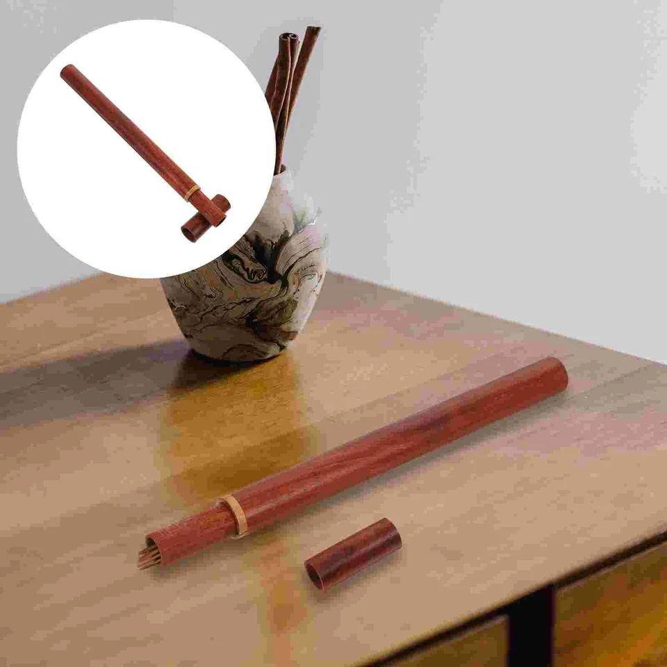 Kadidlá s kadidlom Rosewood dlhé rúrkové tyčinky Drevené jemné držiak Skladovací nádoba horák
