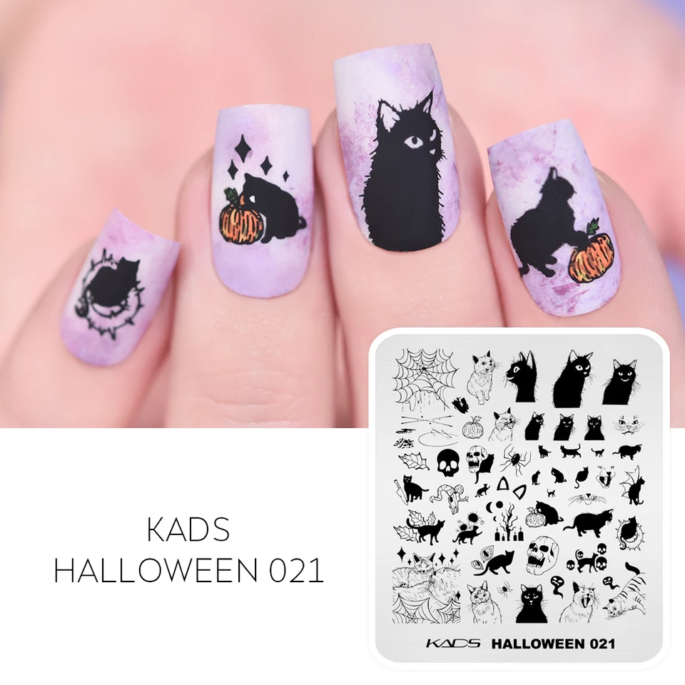 Kads Halloween na nechty na nechty vianočné pečiatky pre nechty Snowflake Stamp Template nechty lak na laku