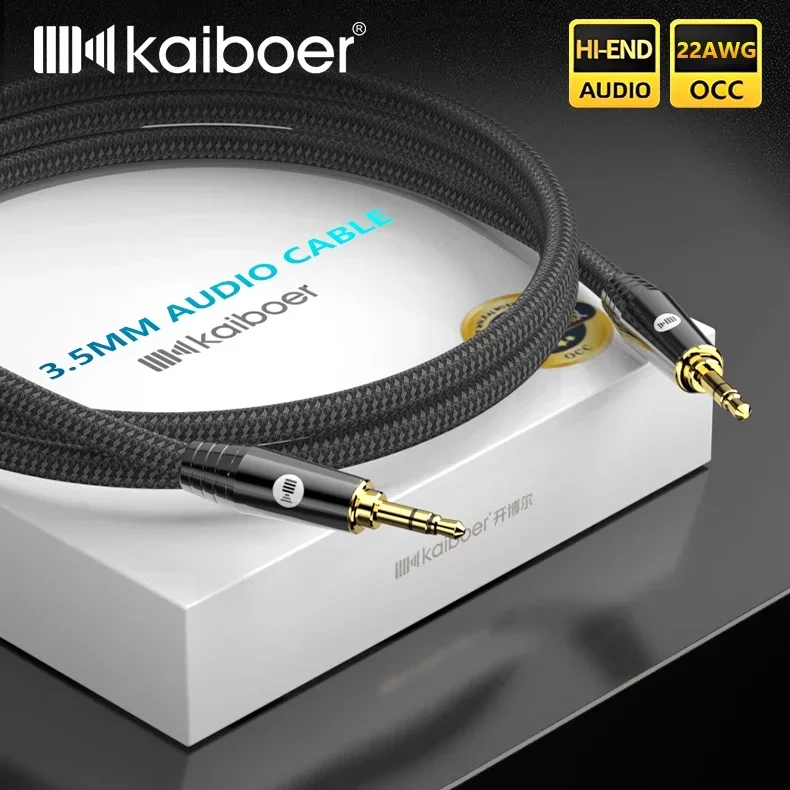 Kaiboer OCC 3,5 mm AUX AUX Audio Cable Muž k samému konektoru 3 5 mm až 3 5 mm kábel pre slúchadlá pre počítačový počítač AUX Zosilňovač reproduktorov