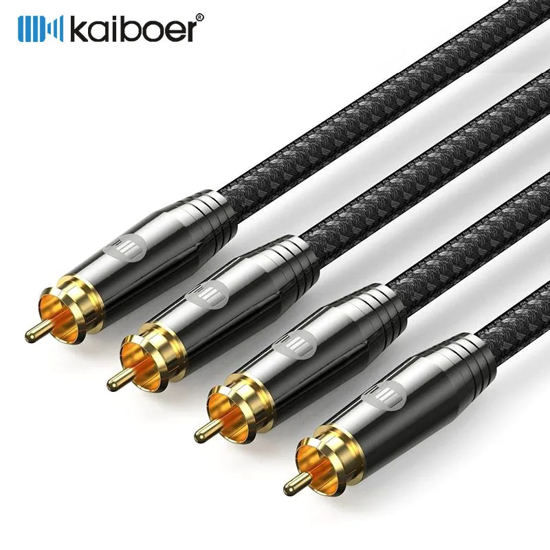 Kaiboer RCA kábel 2RCA až 2RCA Digitálny koaxiálny zvukový kábel 5.1 SPDIF Subwoofer Cable pre domáce kino, HDTV, Hi-Fi systémy atď.