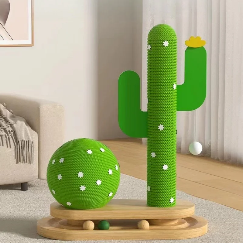 Kaktus lopta uchopenie stĺp Indoor Cat Scraping stĺp kaktus cactus hračka Zábavná aktivita pre mačky