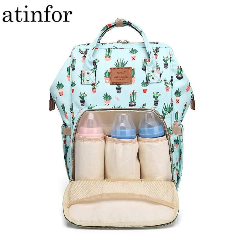Kaktusová tlač múmie batoh visiaci vozík pre plienky baby starostlivosť o batožinu materská matka plienka plienka