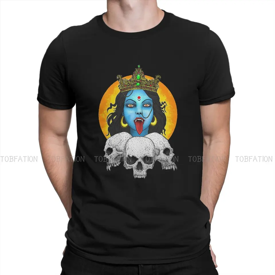 Kali Hindu Goddess Round Golier Trhirk