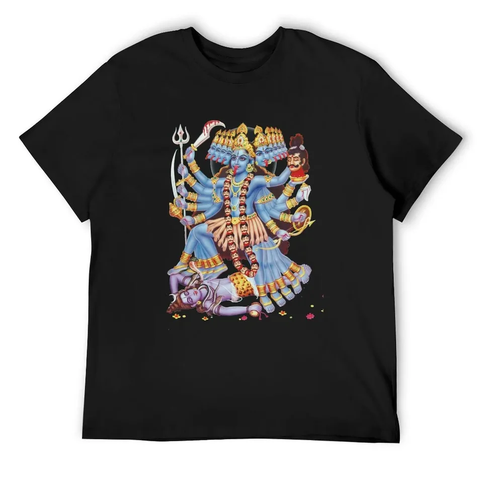 Kali, Kalika alebo Shyama Hindu Goddess Tričko Anime oblečenie roztomilé topy Man T tričko Men 100℅ bavlna