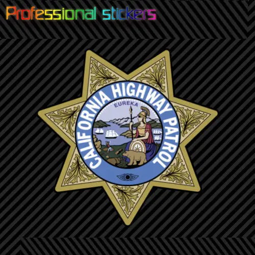 Kalifornia Highway Patrol Stupeľ nálepky Nálepky Self Adhesive Vinyl CHP Chips pre auto, notebooky, motocykle, kancelárske potreby