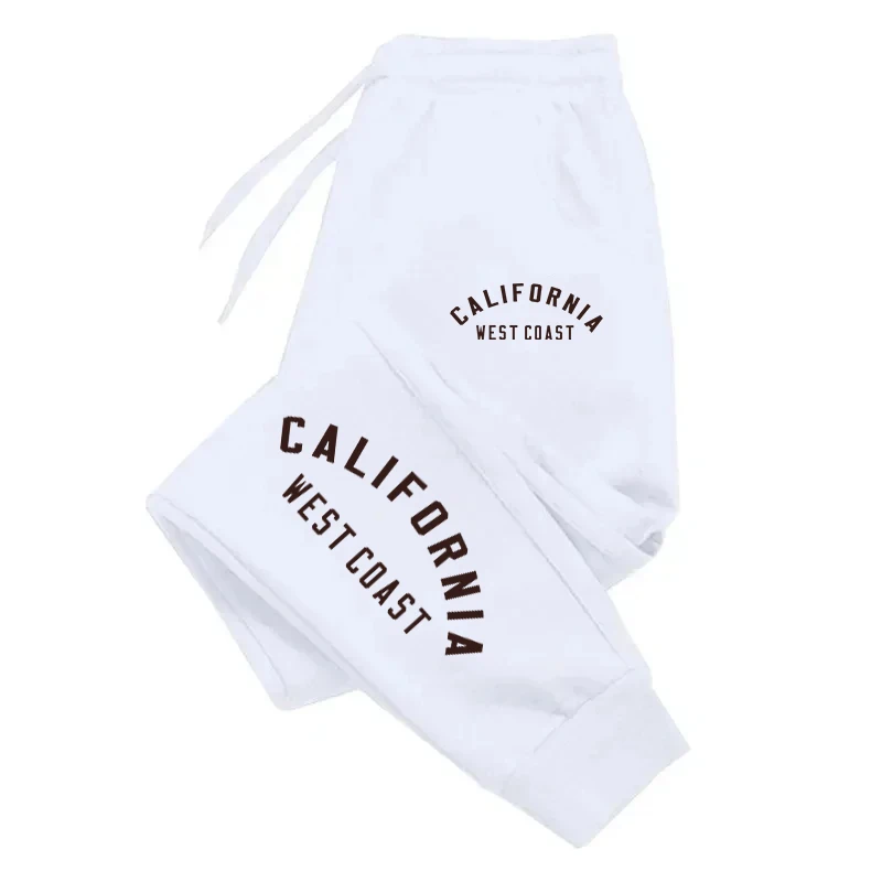 Kalifornia West Coast Tlač muža Jogger leggingy telocvičňa odev naťahovanie športových odevov fleece y2k športového páru pár