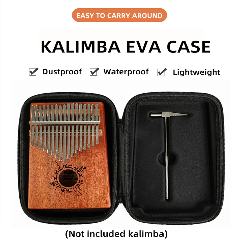 Kalimba Case 17/21 Kľúč Calimba palci klavírne taška MBIRA prenosná EVA Tvrdé skrinka