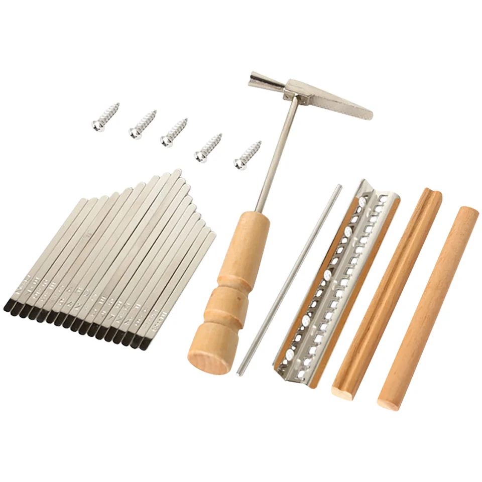 Kalimba Shrapnel Parts príslušenstvo Ručná súprava Kit Piano DIY Accessries 17 Keys na výmenu