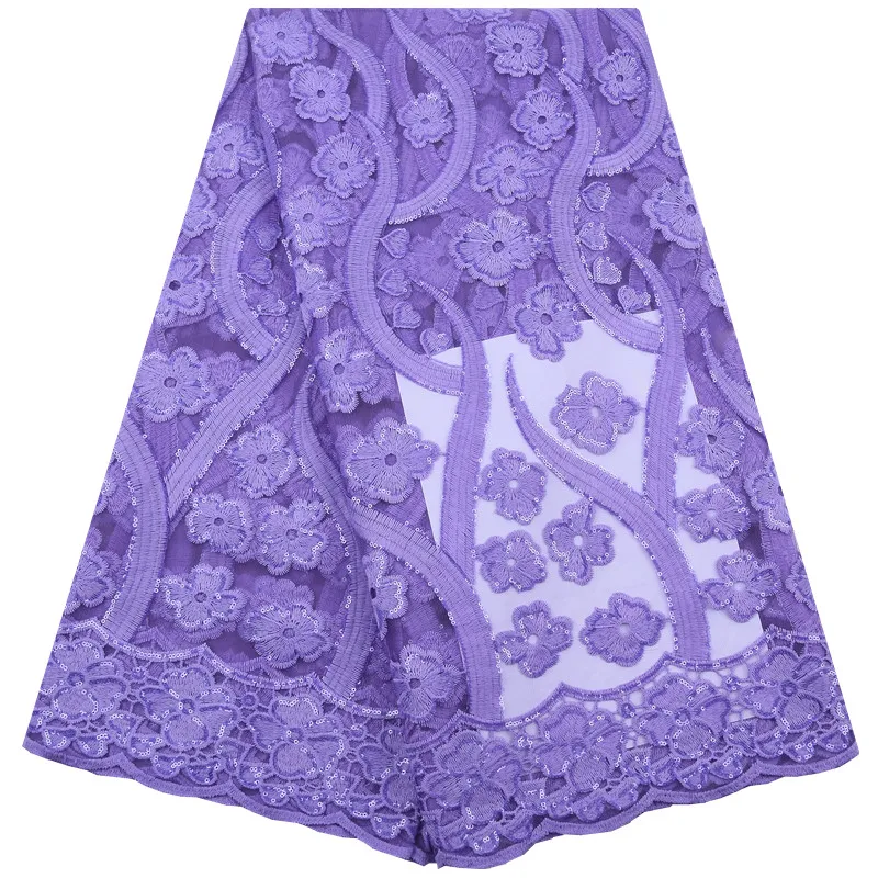 Kalume African Tulle Lace Lace Laxer Yards Nigérijský čipkovaný čipk