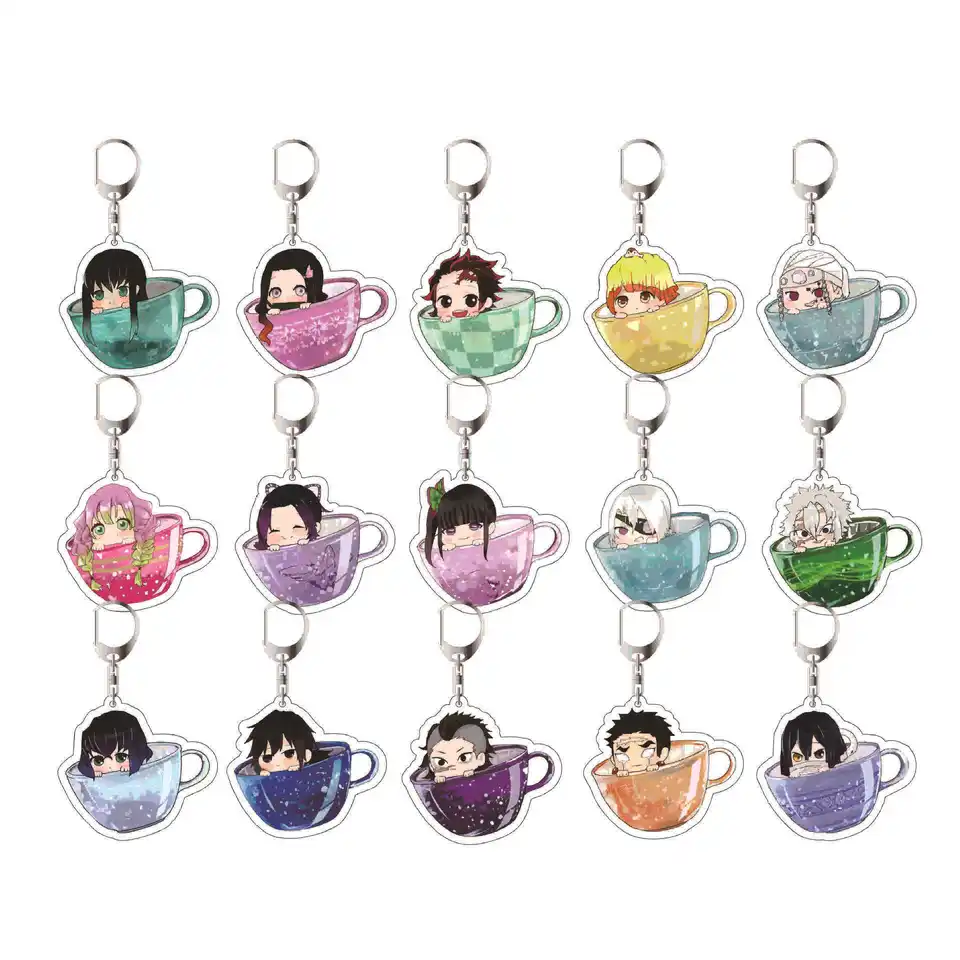 Kamado Tanjirou Nezuko Agatsuma Zenitsu Kawaii Anime Cartoon Film Acryl Keychain Prívesok Cosplay kostýmy DIY DIY Darčeky