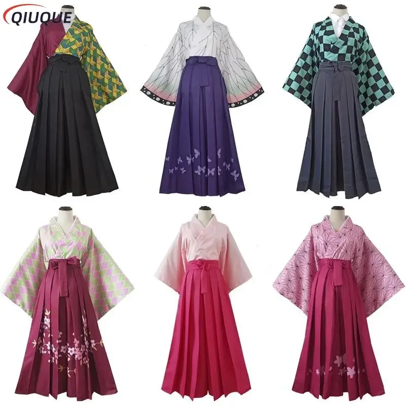 Kamado Tanjyrou Nezuko Kochou shinobu tomioka giyuu Kanoji Mitsuri Tsuyuri Kanao Cosplay kostým kimono šaty anime obleky
