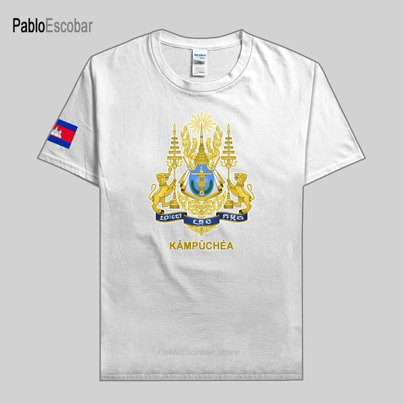 Kambodža Kampuchea Men Tirs Dresy Národ bavlnené tričko Tops Tričko Country Clothing Streetwear Khm Cambodian Khmer