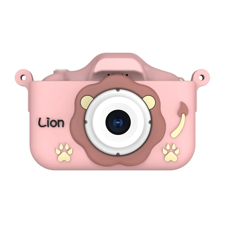Kamera s kamerou Lion Children Shatterproof Case Mini Digital Kids Fotoaparát hračky HD Photography kamkordér pre deti narodeninové darčeky
