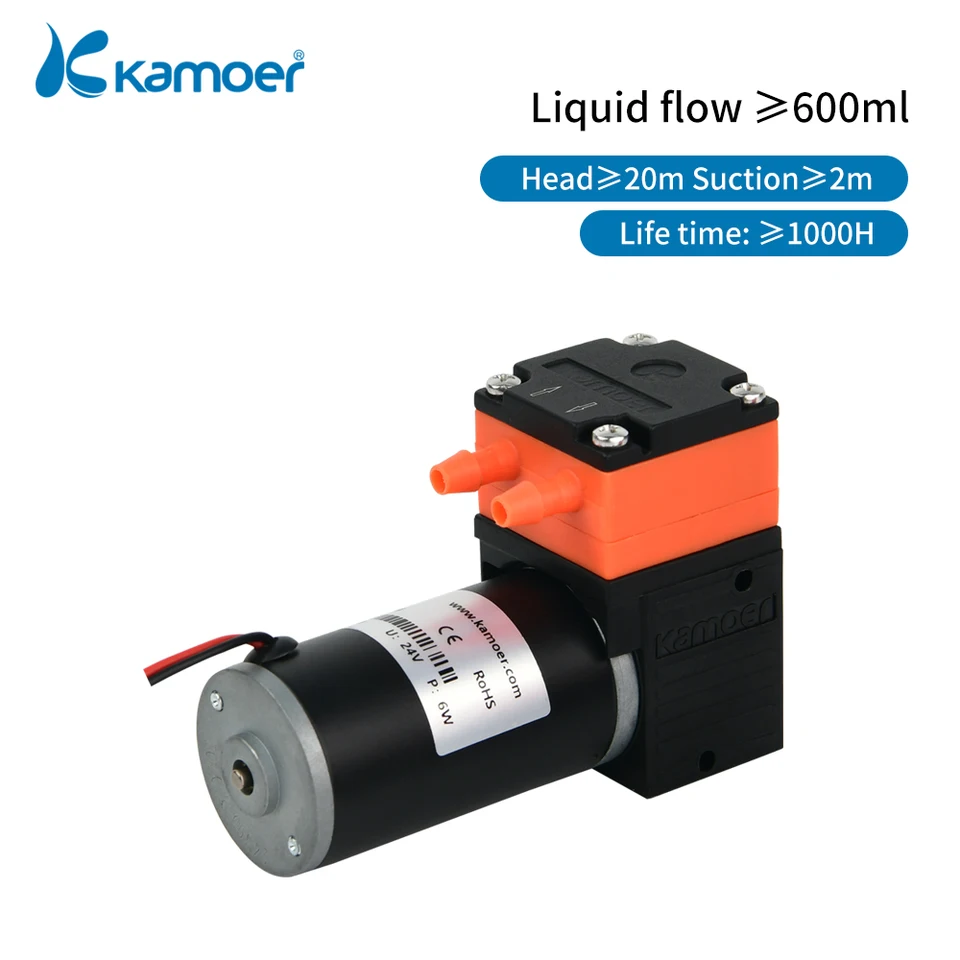 KAMOER ELP02 DEAPHRAGM PUMP 24V/12V s jednosmerným motorom do 600 ml/min.