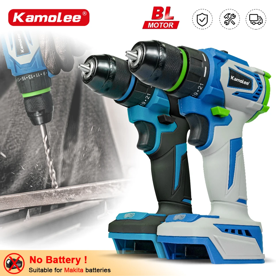 KAMOLEE 10 mm bez kefy bez elektrického nárazu vŕtačku bezdrôtového skrutkovača lítium nabíjanie ruky vŕtačka pre batériu Makita 18V