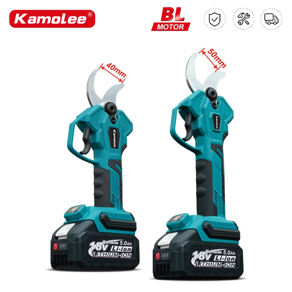 Kamolee 50 mm bez kefky bezdrôtové scenéri s nožnicami prerezávanie nožníc Efektívne ovocné stromy bonsai prerezávanie vetvy Cutter