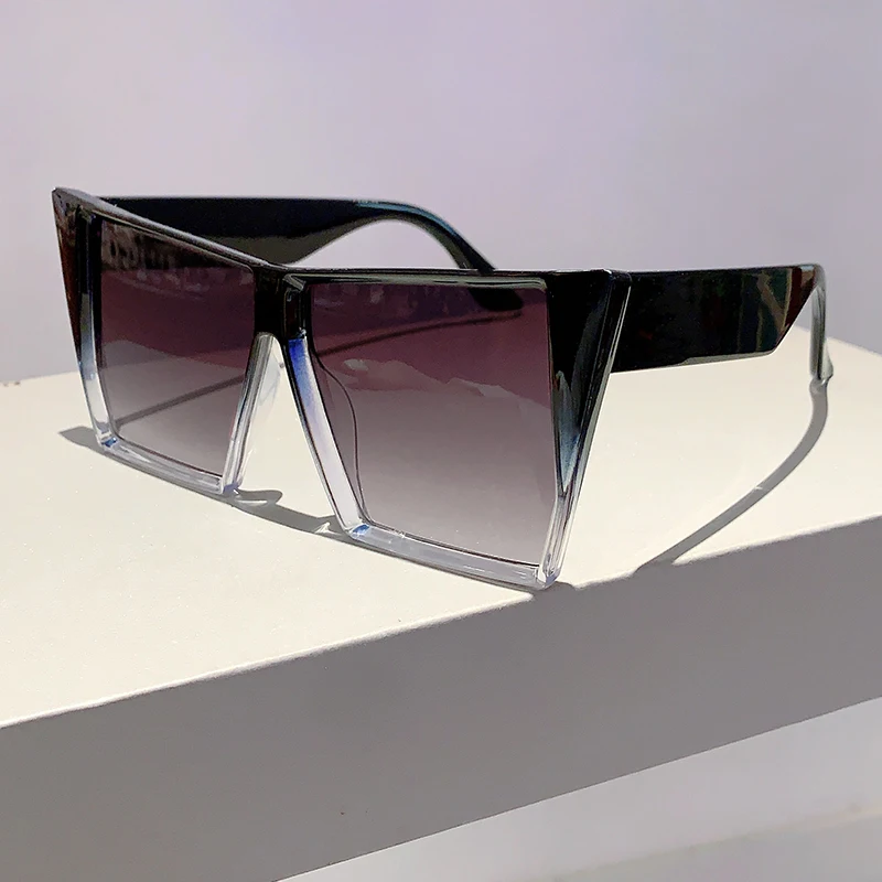 Kampt New Vintage Cat Eye Trends Shades Módne značka Gradient pláž Slnečné okuliare Ženy Nadmerné nadmerné leopardové slnečné okuliare