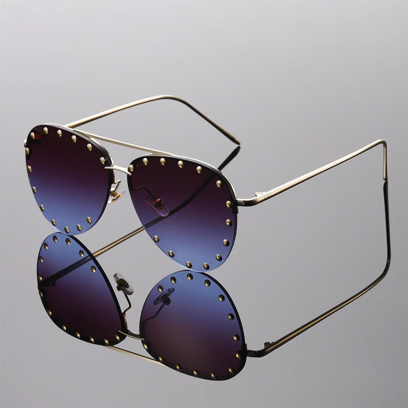 Kampt Rimless Pilot Slnečné okuliare Muži 2024